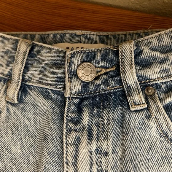 Pac Sun mom short cuffed raw hem size 25 jean denim shorts - Picture 4 of 8